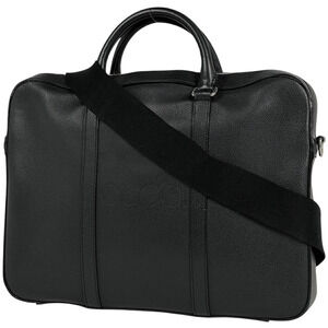 Gucci logo business bag shoulder briefcase leather black